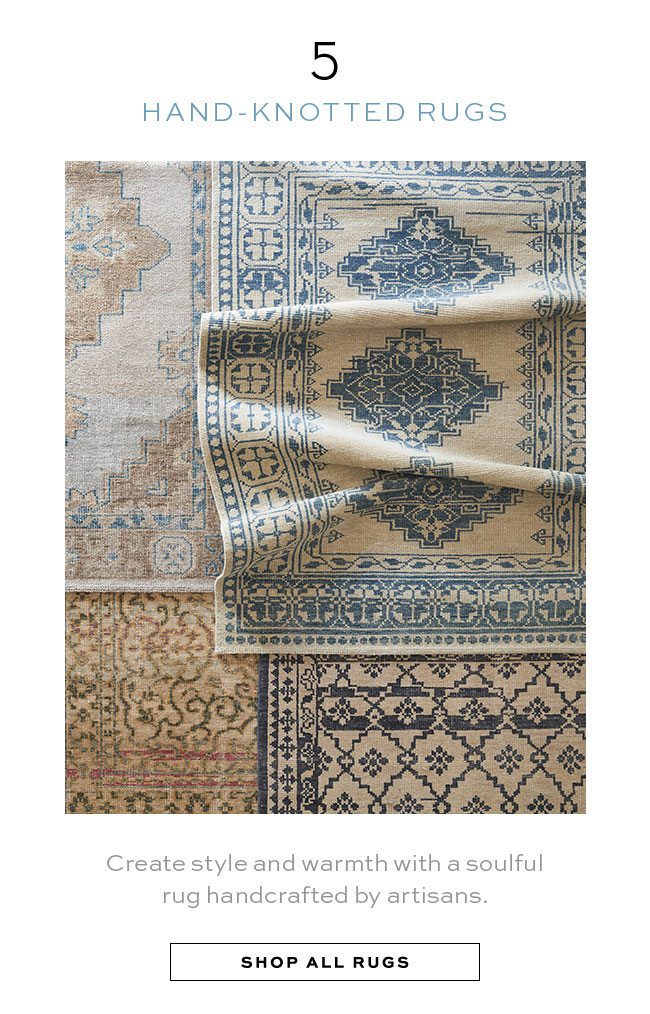 5 HAND-KNOTTED RUGS