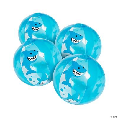 Inflatable 5" Shark Mini Beach Balls - 12 Pc.