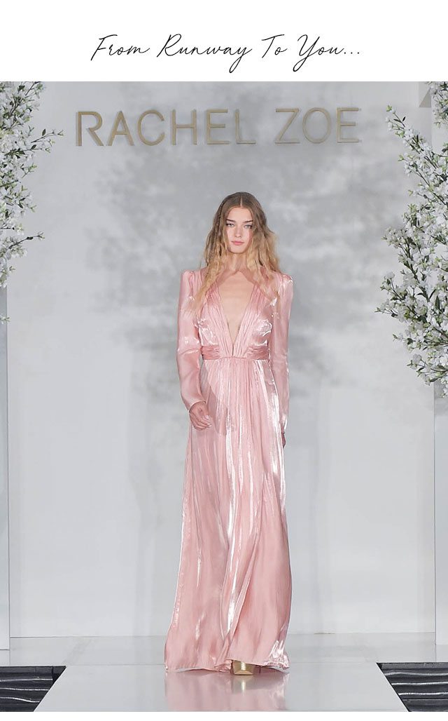 rachel zoe rosalie liquid chiffon gown