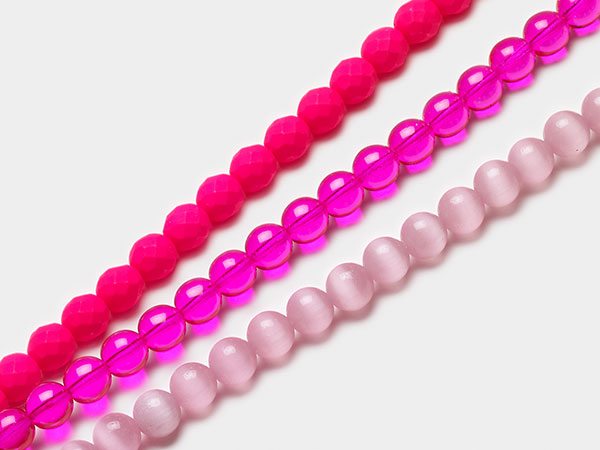 Pink Glass Beads