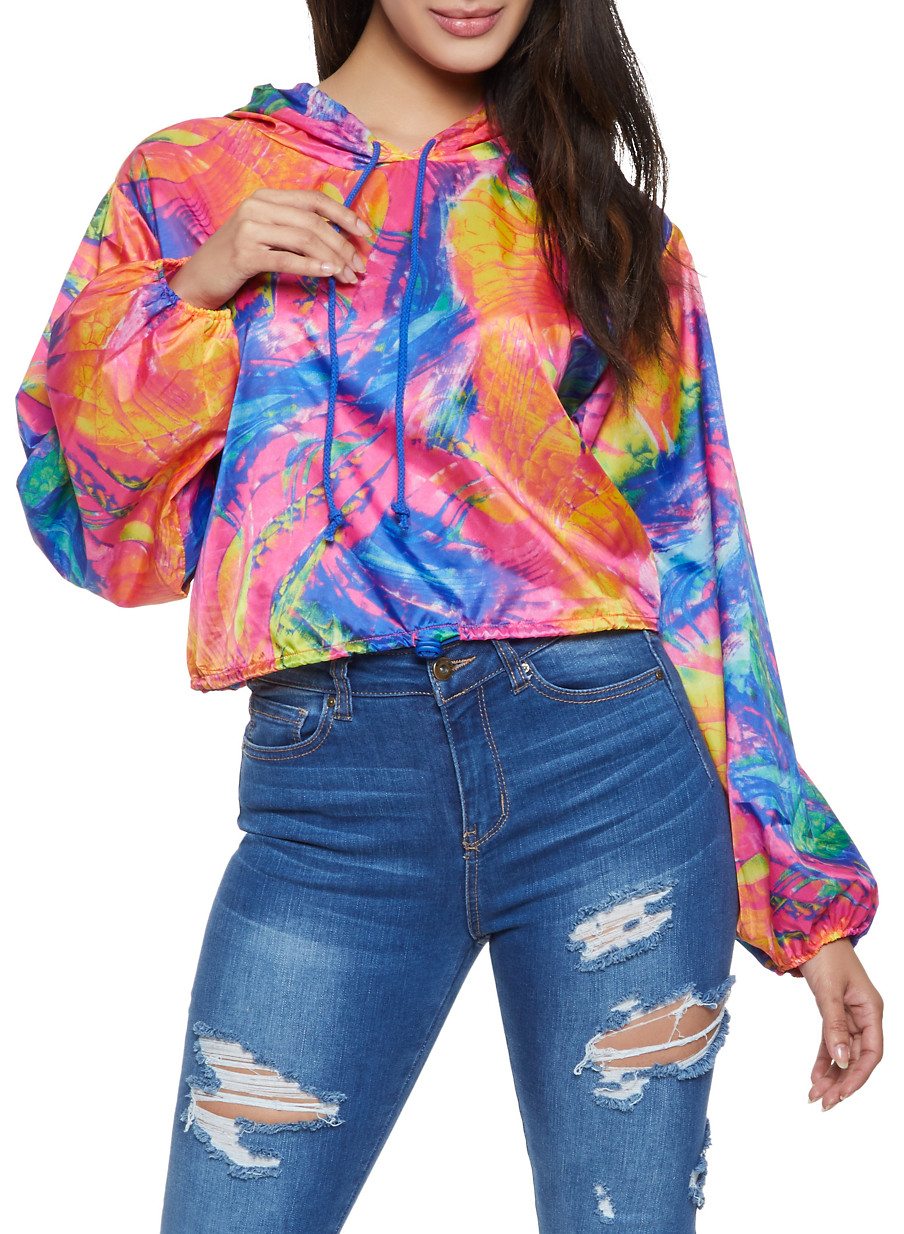 Tie Dye Pullover Windbreaker