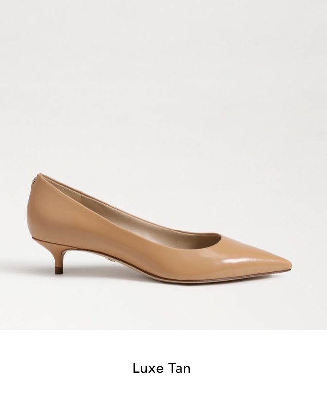 Franci Kitten Heel Pump (Luxe Tan)