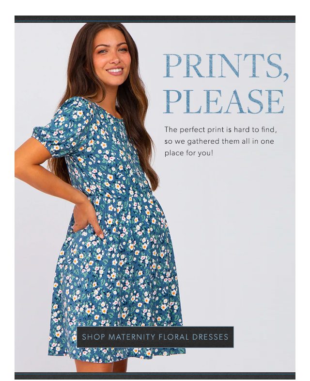Prints, Please: Shop Maternity Floral Dresses