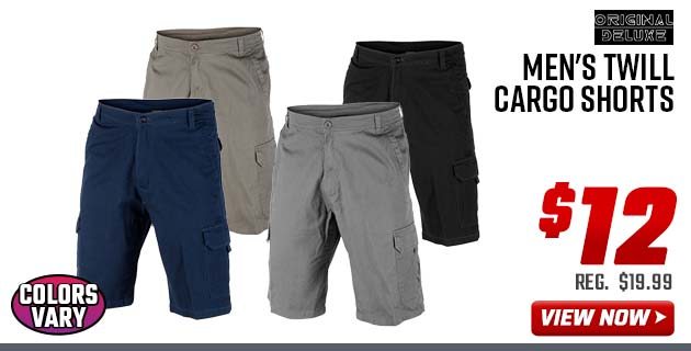 Original Deluxe Men's Twill Cargo Shorts