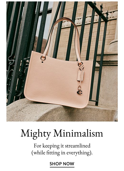 Mighty Minimalism. For keeping it streamlined (while fitting in everything). SHOP NOW