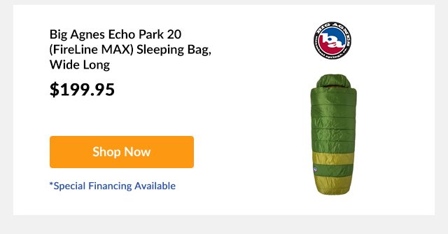 Big Agnes Echo Park 20 (FireLine MAX) Sleeping Bag