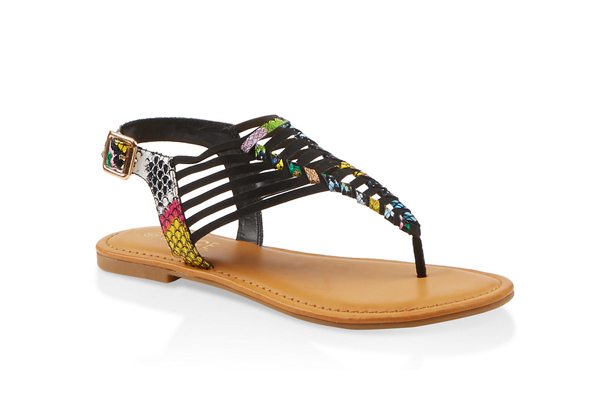 Laser Cut Thong Sandals