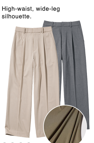 PDP10 - WOMEN WIDE FIT PLEATED PANTS