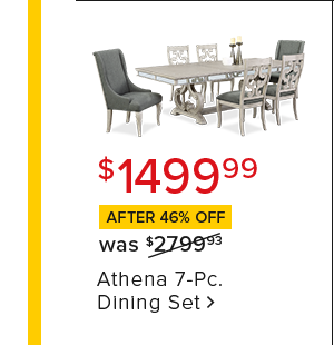 athena 7-pc dining set - $1499.99. shop now