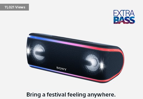 Bring a festival feeling anywhere. | XB41 Wireless Speaker