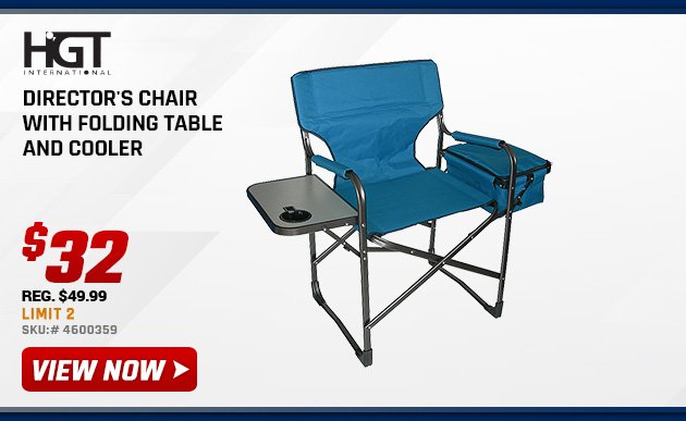 HGT Director's Chair with Folding Table and Cooler