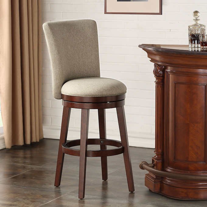 Leo Swivel Barstool, 24-inch or 30-inch