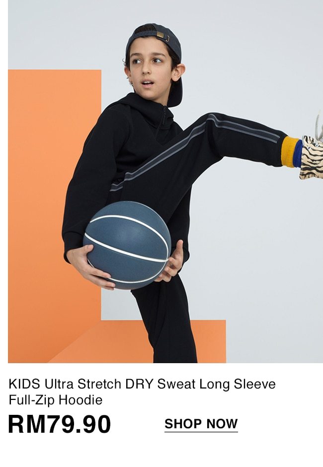 KIDS Ultra Stretch DRY Sweat Long Sleeve Full-Zip Hoodie