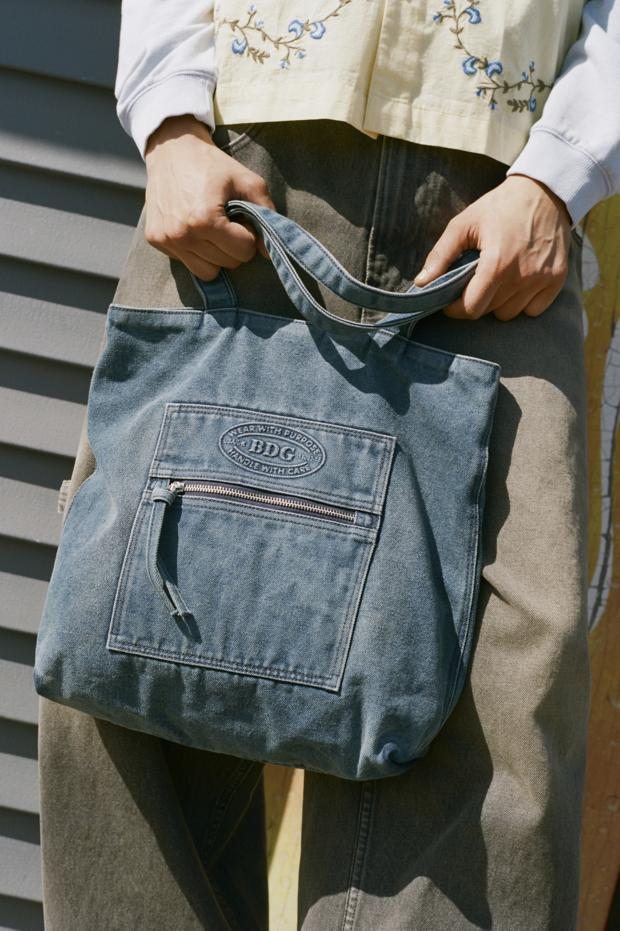 BDG Washed Denim Tote Bag