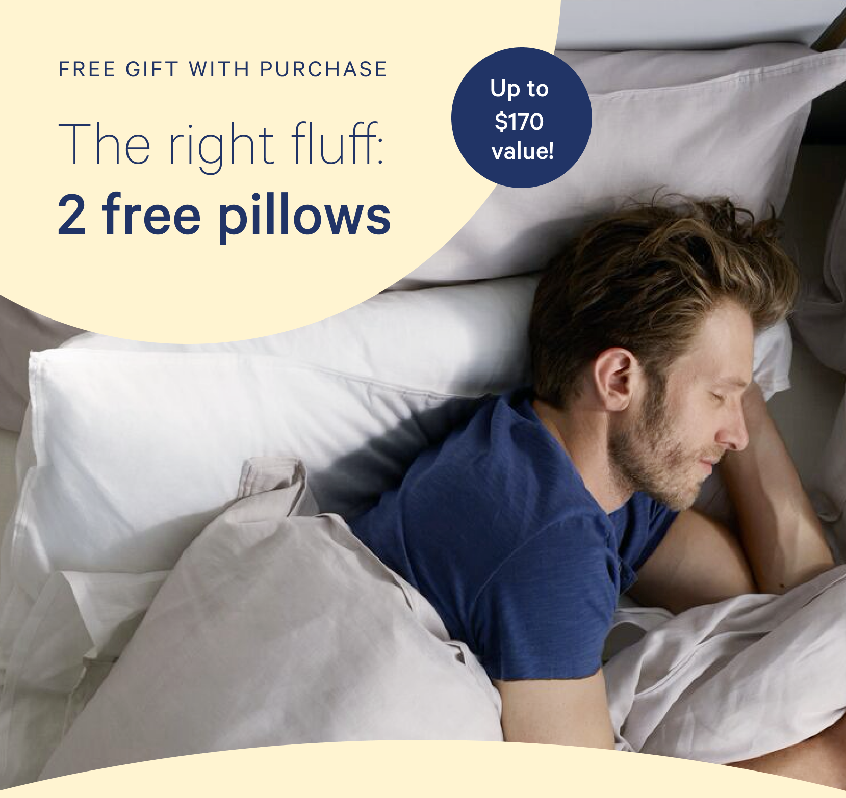 2 free pillows