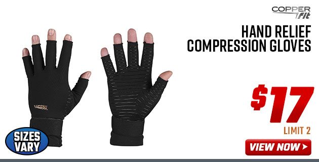 Copper Fit Hand Relief Compression Gloves