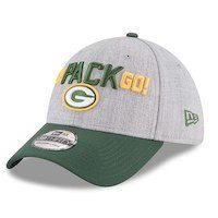 Men's Green Bay Packers New Era Heather Gray/Green 2018 NFL Draft Official On-Stage 39THIRTY Flex Hat