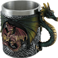 Green Dragon Handle Mug