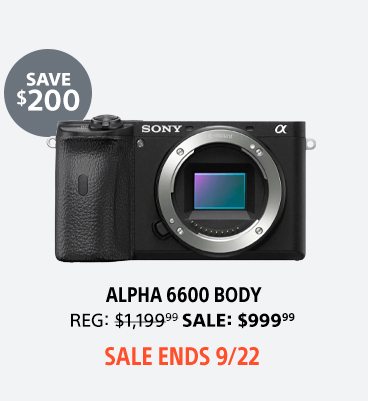 Save $200: Alpha 6600 Body