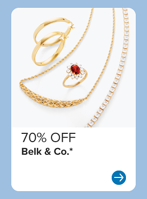 Gold earrings, pendants and a ruby ring. 70% off Belk and Co.