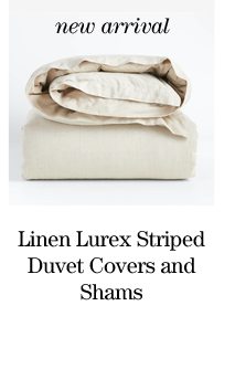 Linen Lurex Striped Duvet Covers and Shams