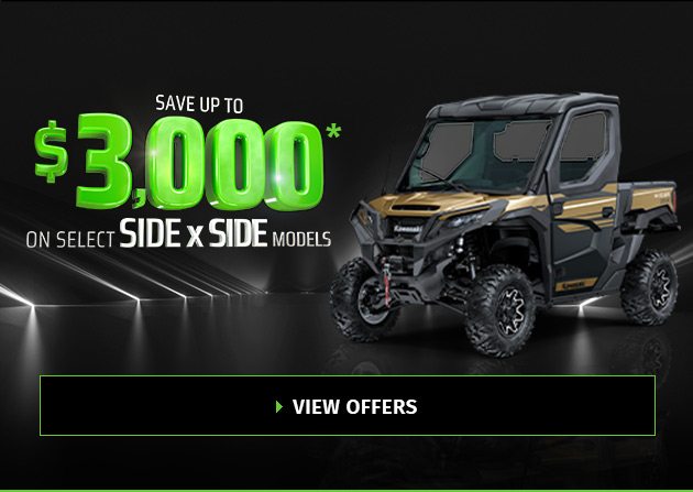 Save Up To $3,000 On Select Side X Side Models