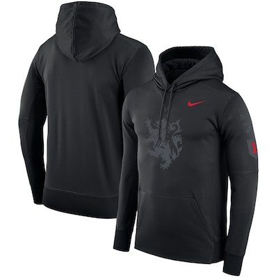 Army Black Knights Nike Rivalry Lion Therma Pullover Hoodie - Black