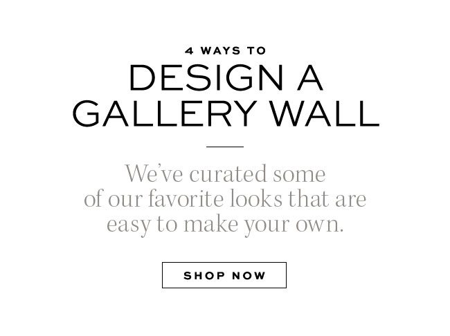 4 WAYS TO DESIGN A GALLERY WALL