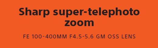 Sharp super-telephoto zoom | FE 100-400MM F4.5-5.6 GM OSS LENS