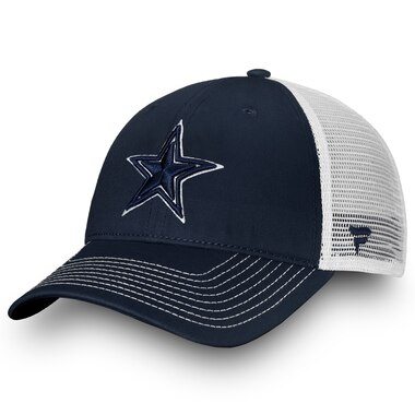 Dallas Cowboys NFL Pro Line by Fanatics Branded Core Trucker III Adjustable Snapback Hat - Navy/White