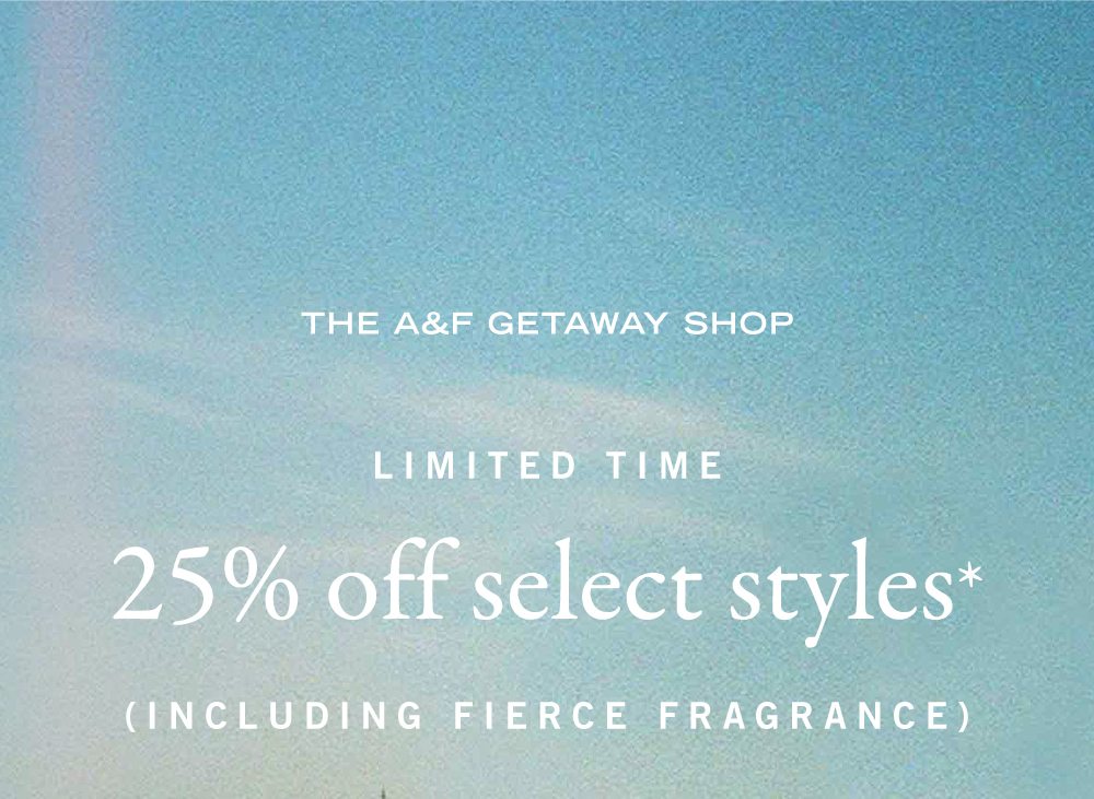 25% off select styles*