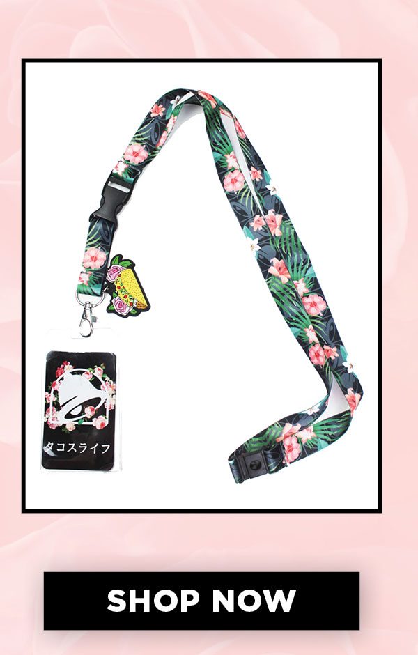 Taco Bell Floral Lanyard