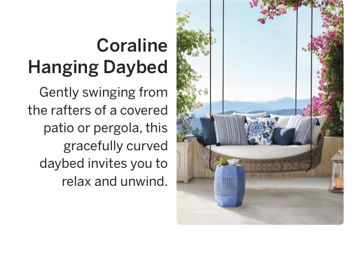 New Outdoor Looks You'll Love: Coraline Hanging Bed