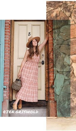 Airbrush Maxi Dress in Spanish Villa Gingham