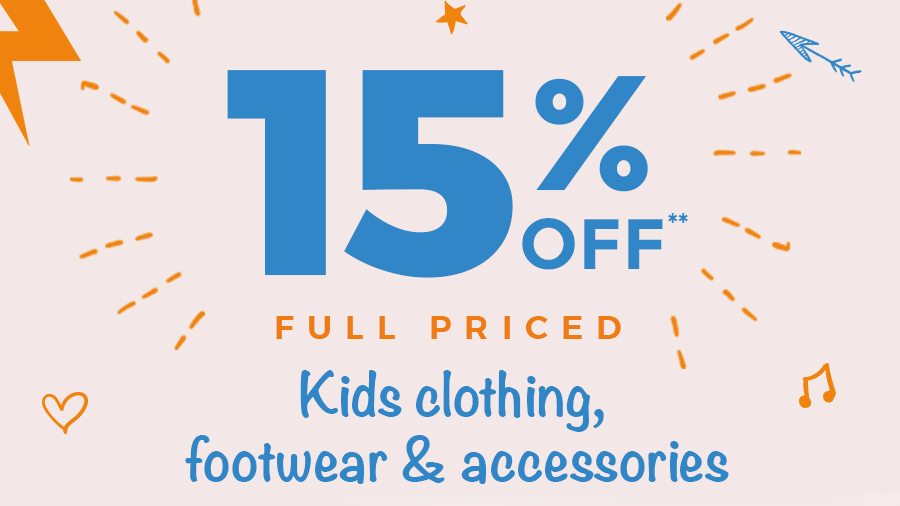 15% Off Kidswear