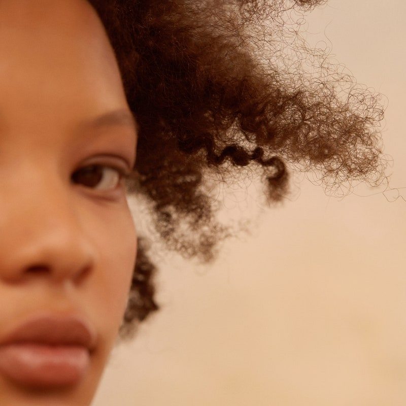 closeup of beautiful woman and her beautiful hair