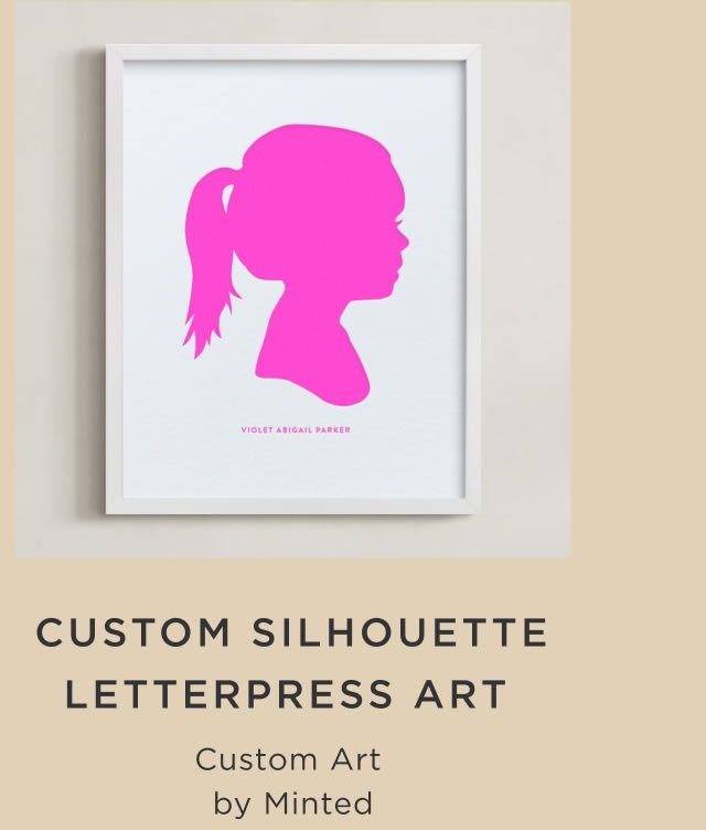 Custom Silhouette Letterpress Art
