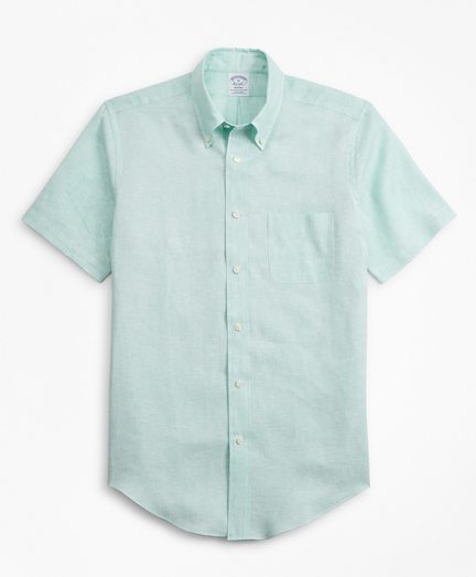 Regent Regular-Fit Sport Shirt, Irish Linen Short-Sleeve