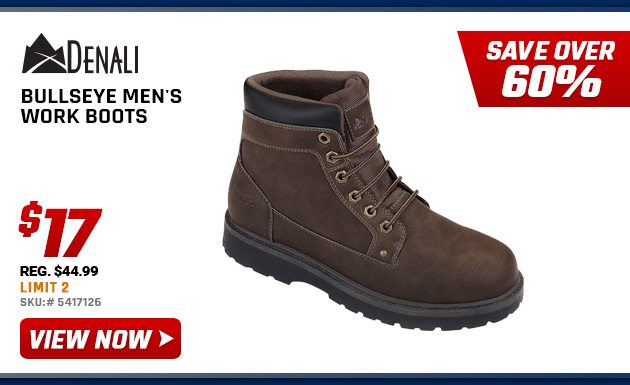 denali bullseye men's work boots