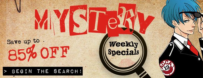 Save up to 85% OFF with our Mystery Weekly Specials!