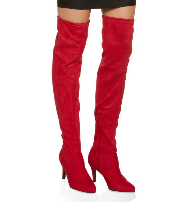 Over the Knee Mid Heel Boots