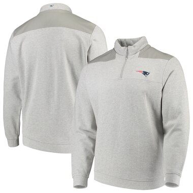 New England Patriots Vineyard Vines Shep Shirt Quarter-Zip Jacket - Gray