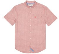 CROSSHATCH COLLARLESS SHIRT