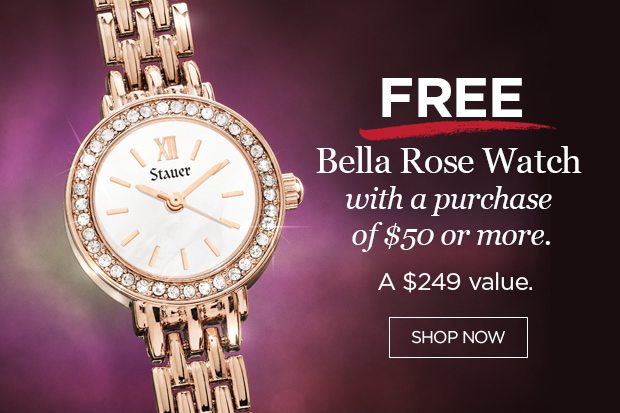 Free Bella Rose Watch with a purchase of $50 or more