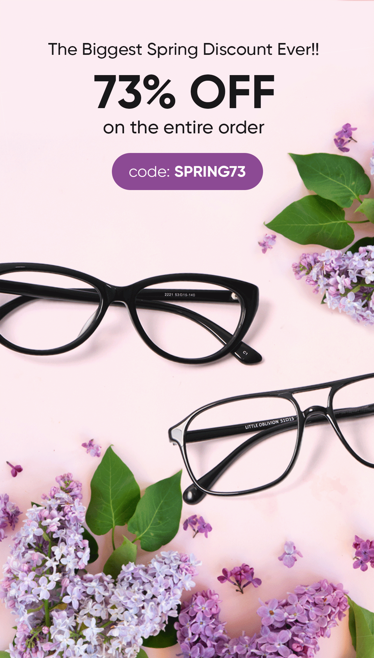 73% OFF Sitewide On Entire Order CODE: SPRING73