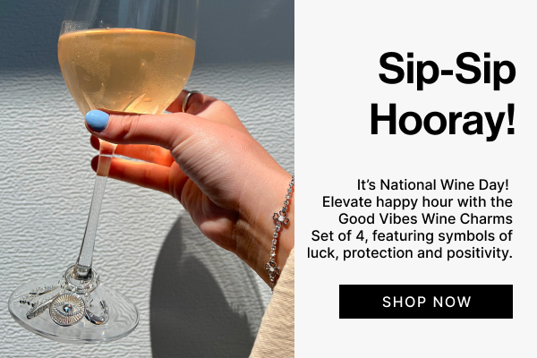 Good Vibes Wine Glass Charm Set of 4 | Shop Now