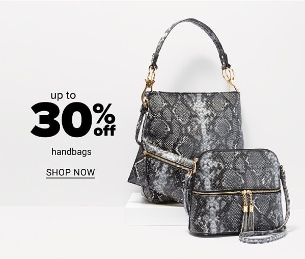 Up to 30% off Handbags - Shop Now