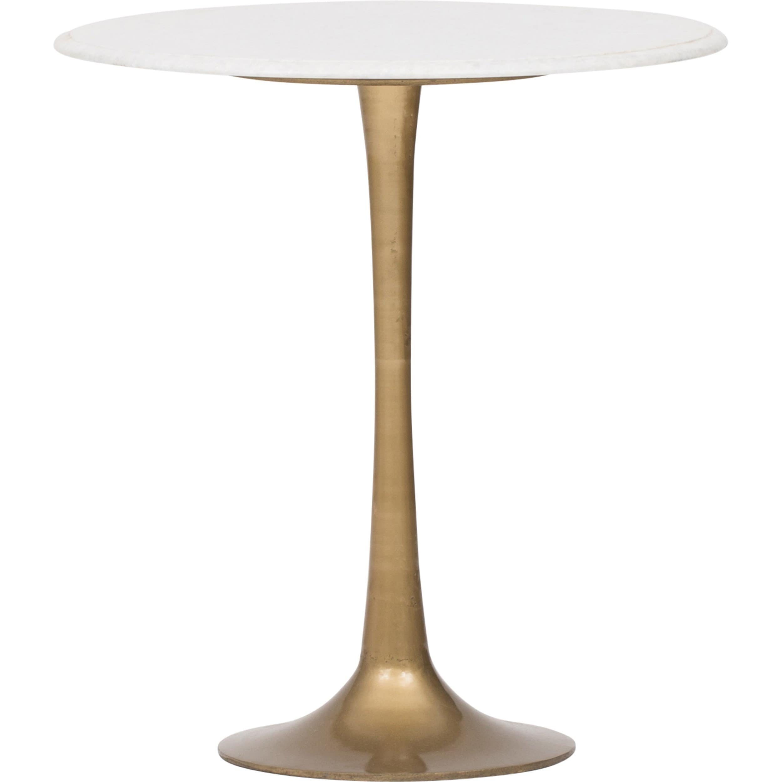 Image of Tulip Side Table, White Marble