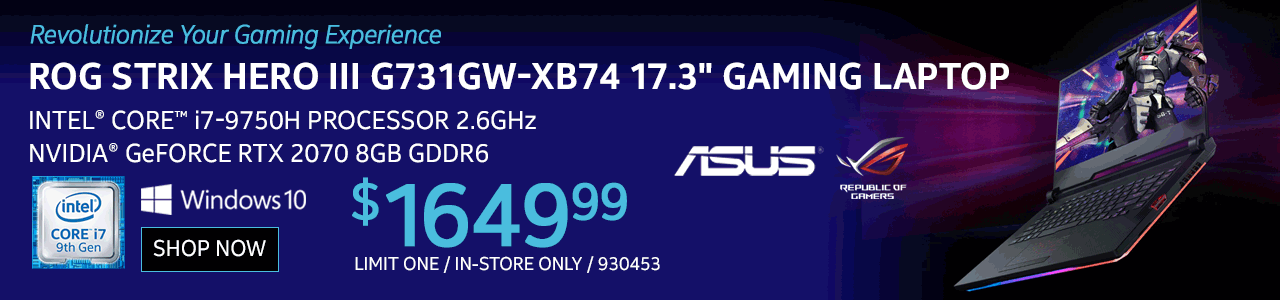 ASUS ROG Strix Hero III G731GW-XB74 17.3 in. Gaming Laptop