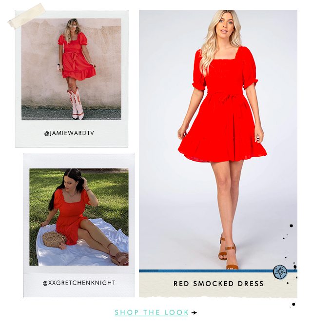 Shop The Red Smocked Dress